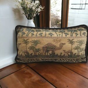 Borgata Tapestry Desert Scene Rectangular Lumbar Decorative Pillow